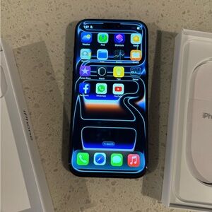 Apple iPhone with Black and Silver Finish